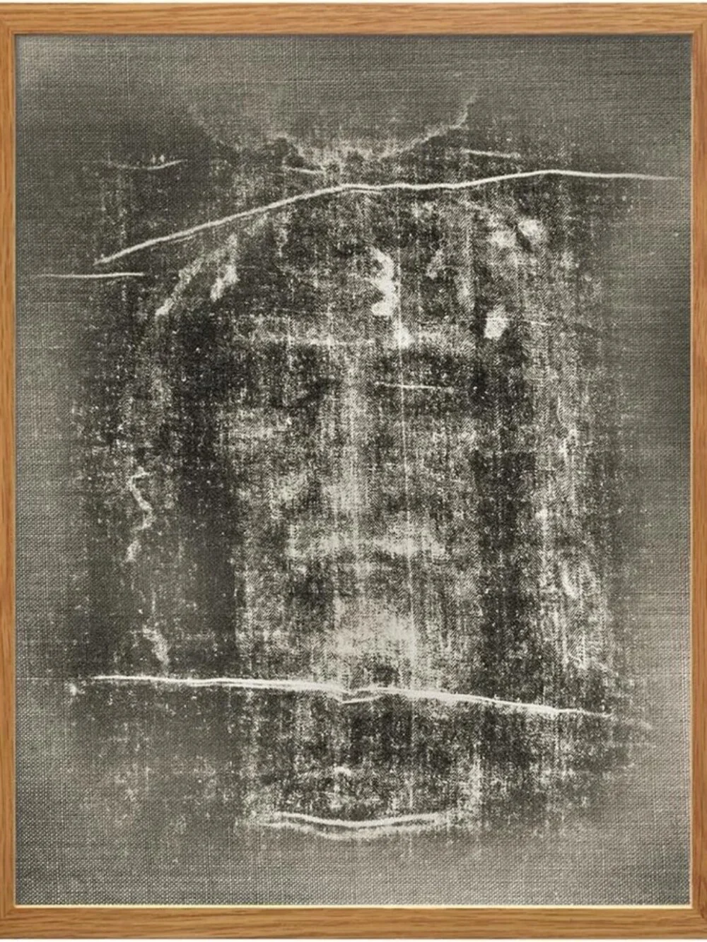 Large Jesus Wall Decor 11x14 Framed Shroud of Turin Poster - Christian Art